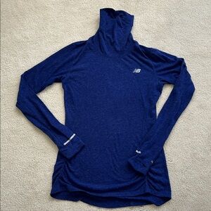 New Balance Royal Blue High-Neck Long Sleeve Athletic Tee
